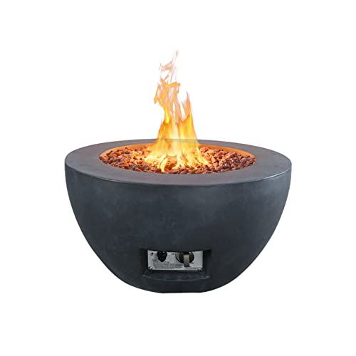 Kante 25 Inch Propane Fire Table, 50,000 BTU Large Concrete Fire Pit Table for Outdoor Garden Patio,...