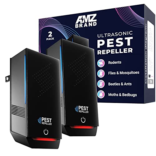 Ultrasonic Pest Repeller 2 Pack - Powerful Rodent Repellent - 3 Working Modes - Wide Frequency Range...