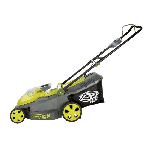 Sun Joe iON16LM 40-Volt 16-Inch Brushless Cordless Lawn Mower, Kit (w/4.0-Ah Battery + Quick...