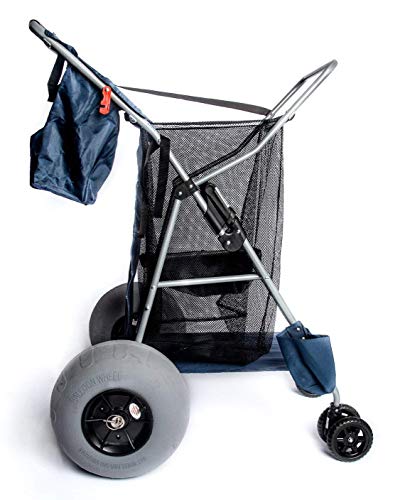 Custom Big Wheel Beach Cart, 12' Balloon Tires, Rolls Easily Over Soft Sand