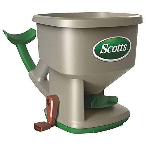 Scotts Whirl Hand-Powered Spreader for Seed, Fertilizer, Salt, Ice Melt, Handheld Spreader Holds up...