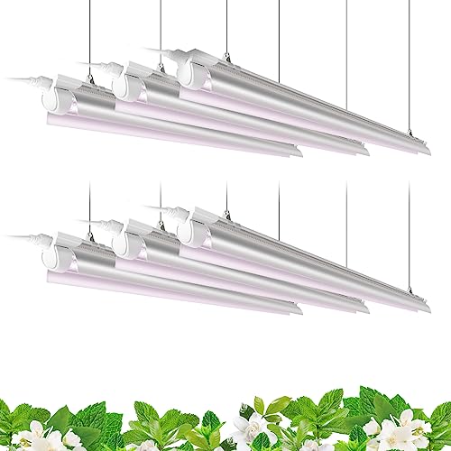 Barrina 4FT T8 Plant Grow Light, 252W(6 x 42W, 1400W Equivalent), Full Spectrum, LED Growing Lamp...