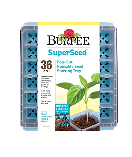 Burpee SuperSeed Seed Starting Tray | 36 Cell Reusable Seed Starter Tray | for Starting Vegetable...
