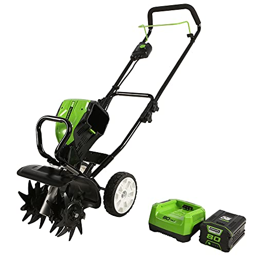 Greenworks Pro 80V 10 inch Cultivator with 2Ah Battery and Charger, TL80L210