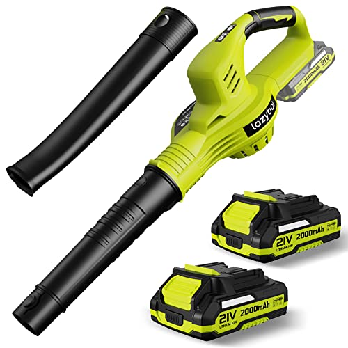 Cordless Leaf Blower - Electric Leaf Blower Cordless with 2 Batteries and Charger -2 Speed Mode -21V...