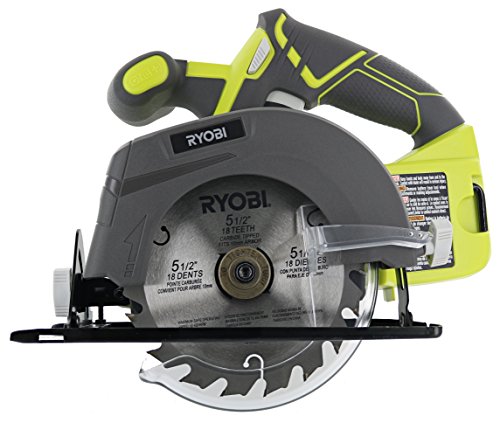 Ryobi One P505 18V Lithium Ion Cordless 5 1/2' 4,700 RPM Circular Saw (Battery Not Included, Power...