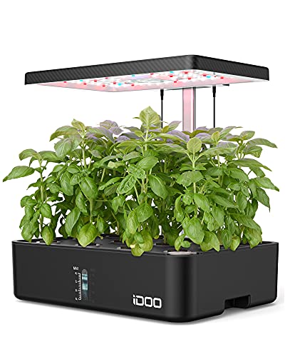 iDOO Hydroponics Growing System 12Pods, Indoor Garden with LED Grow Light, Plants Germination Kit,...